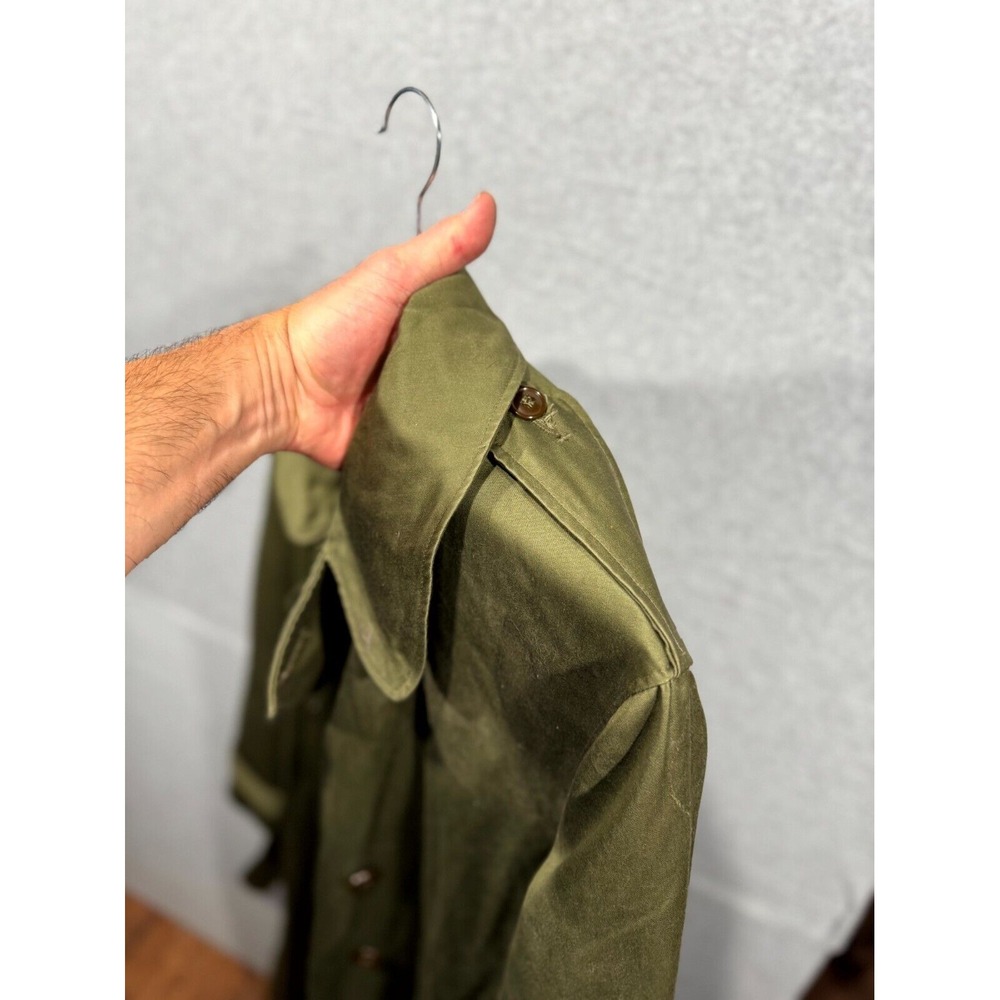 US Army War Winter Great Coat Lining OG-107 Overcoat Cotton Women Medium Green - Picture 13 of 13